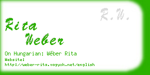 rita weber business card